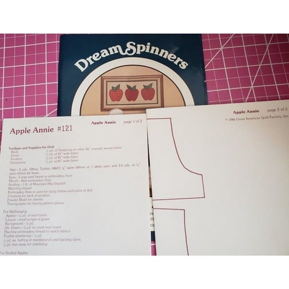 1986 Dream Spinners #121 Apple Annie 22" Doll Clothes/Picture Pattern - Picture 3 of 3
